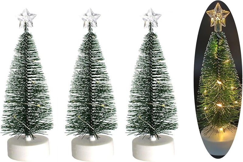 6in Christmas Tree with Lights Decorations and Ornaments for Festive Holiday - Image 1