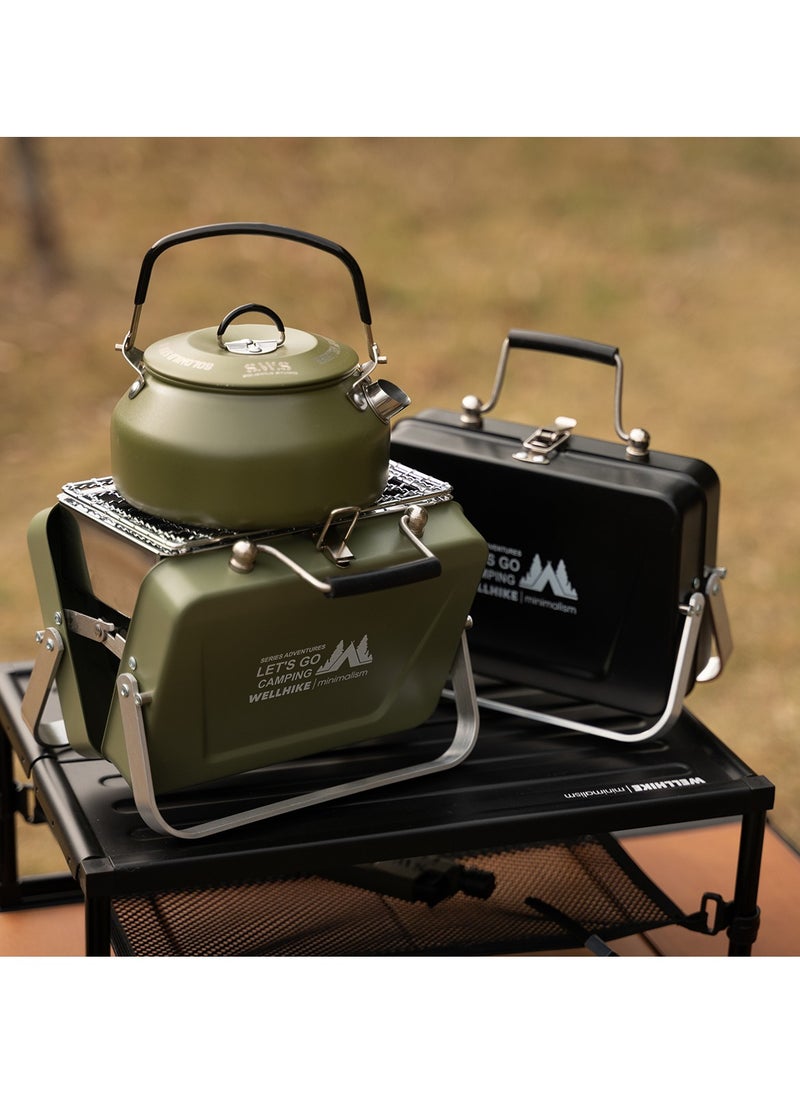 General - Outdoor mini barbecue grill, portable, foldable, detachable, portable grill, camping barbecue, BBQ grill - Image 1
