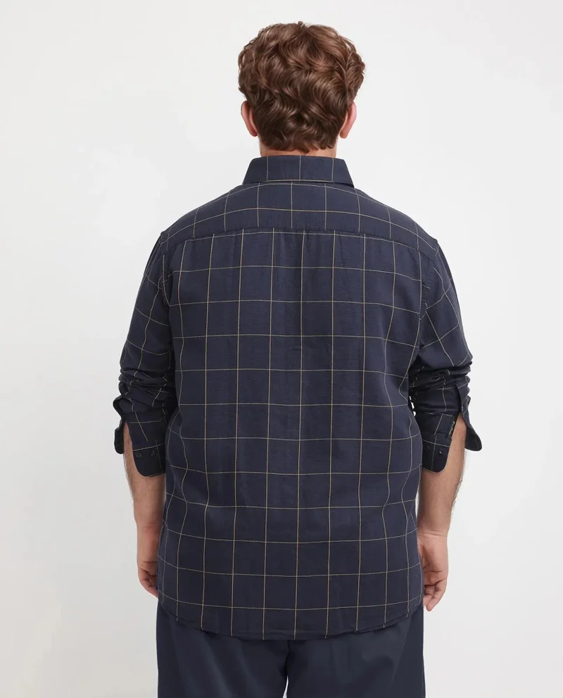 Rare Rabbit Men's Windowpane Check Shirt