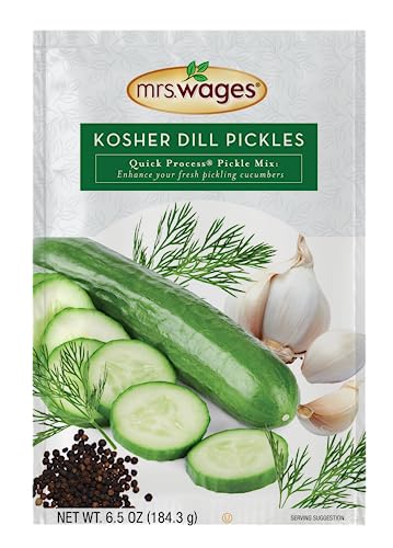 Mrs. Wages Kosher Dill Pickles Quick Process Mix, Quick and Easy, Simple-To-Use, Traditional Pickle Flavoring, Enhance Your Pickling Cucumbers, 6.5 oz Packet (Value Pack of 6) - Image 5