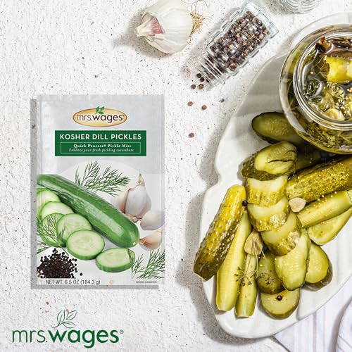 Mrs. Wages Kosher Dill Pickles Quick Process Mix, Quick and Easy, Simple-To-Use, Traditional Pickle Flavoring, Enhance Your Pickling Cucumbers, 6.5 oz Packet (Value Pack of 6) - Image 3