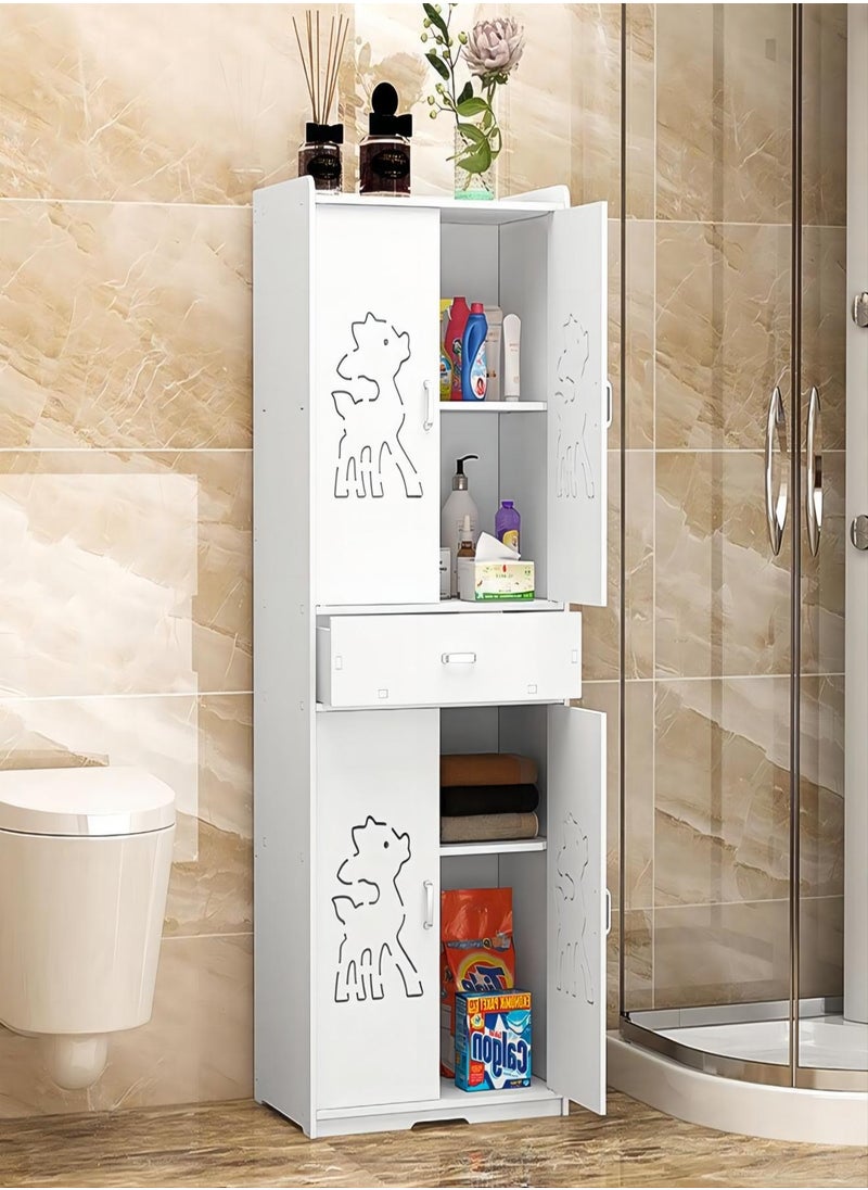 Glanfen - Multi-layer Waterproof Storage Rack Large Volume Storage Cabinet For Bathroom Easy To Install Cute Fawn Style - Image 1