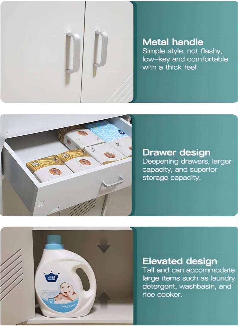 Glanfen - Multi-layer Waterproof Storage Rack Large Volume Storage Cabinet For Bathroom Easy To Install Cute Fawn Style - Image 1