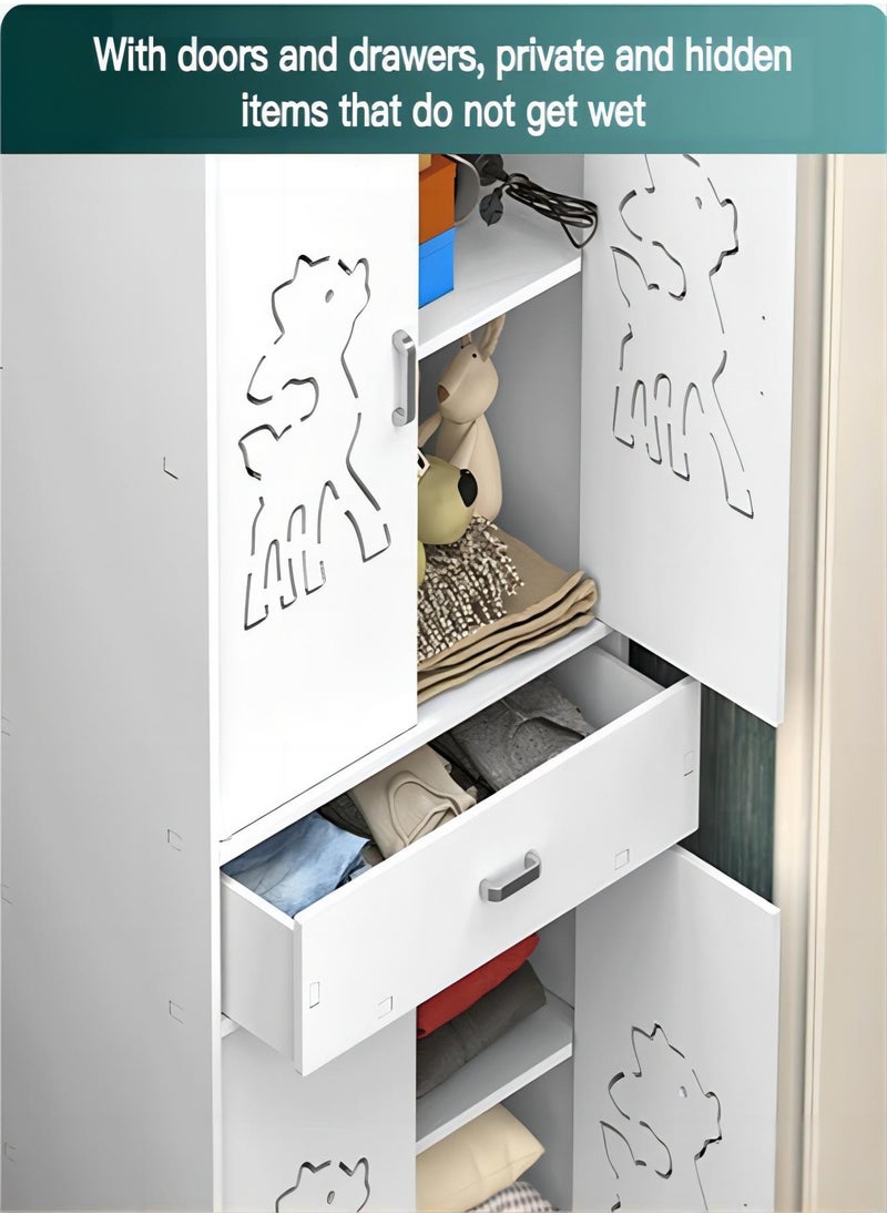 Glanfen - Multi-layer Waterproof Storage Rack Large Volume Storage Cabinet For Bathroom Easy To Install Cute Fawn Style - Image 1