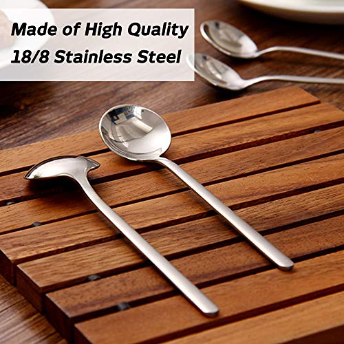 findTop Pack of 8, Stainless Steel Espresso Spoons, findTop Mini Teaspoons Set for Coffee British Tea Dessert Cake Ice Cream Cappuccino, 5.3 Inch - Image 3