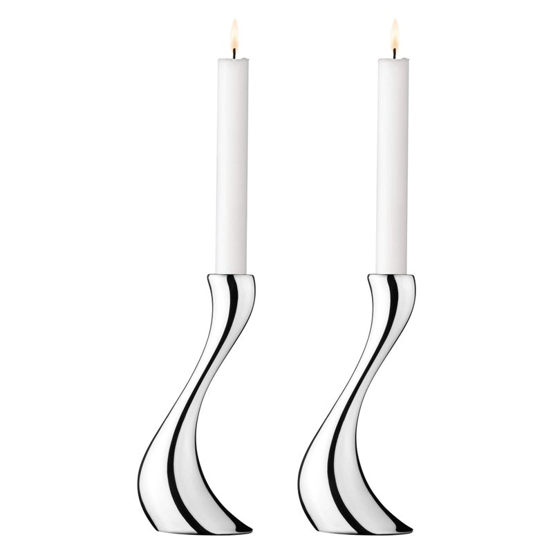 Georg Jensen Cobra Medium Candle Holder Set of 2 - Image 2