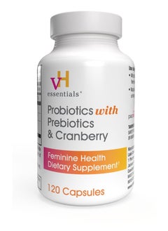 vH Essentials Probiotics with Prebiotics and Cranberry 120 Capsules  - Image 1