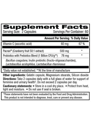 Probiotics with Prebiotics and Cranberry 120 Capsules Packaging may vary - view 5