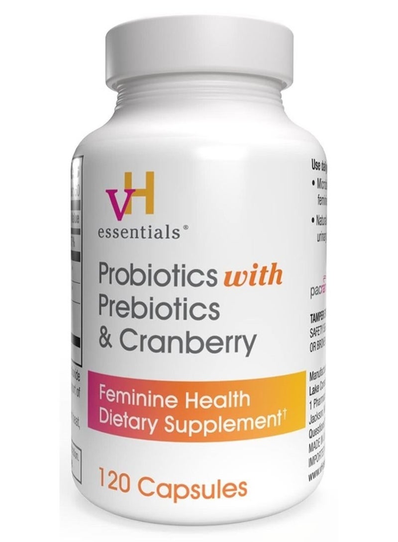 vH Essentials Probiotics with Prebiotics and Cranberry 120 Capsules Packaging may vary - Image 2