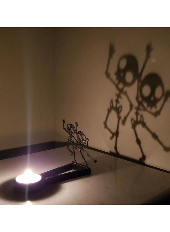 CCOVERY Funny Silhouette Tea Light Candle Holder, Shadow Magnification Caster Candlestick, Holiday Atmosphere Candle Stands - Image 2