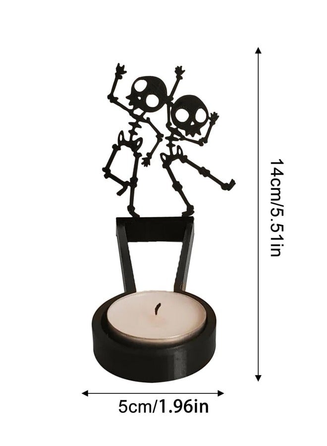 CCOVERY Funny Silhouette Tea Light Candle Holder, Shadow Magnification Caster Candlestick, Holiday Atmosphere Candle Stands - Image 4