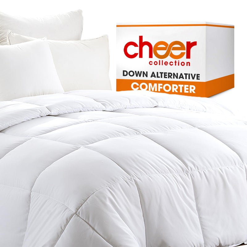 Cheer Collection Cheer Collection Duvet InsertDown Alternative Comforter Ultra Plush Goose Down Alternative Comforter King Size Premium Bedding for Luxurious Comfort Machine Washable 