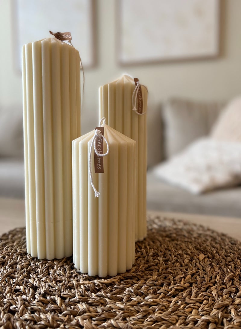 Alwaha pillar candle (set of 3) - Image 2