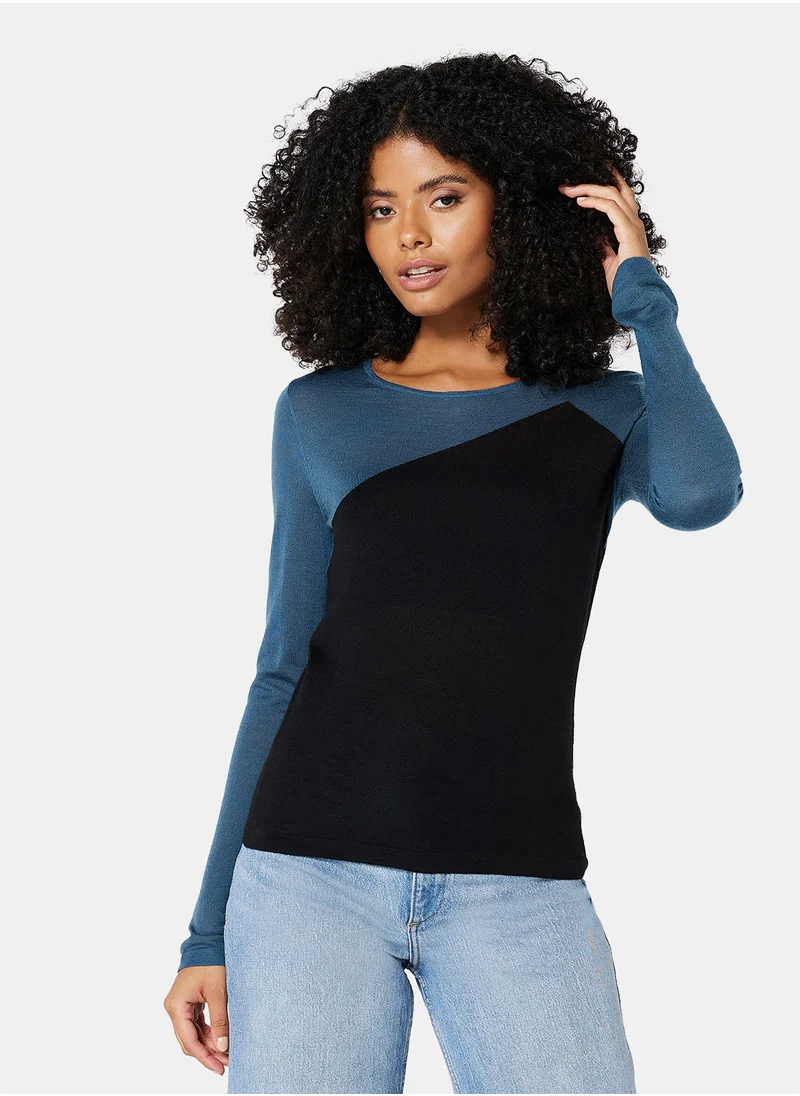 CALVIN KLEIN Colourblock Wool Sweater