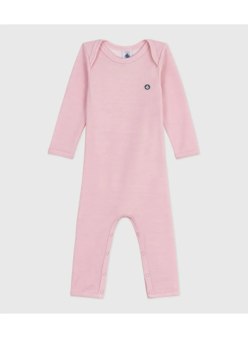 Petit Bateau Babies' long-leg wool and cotton body
