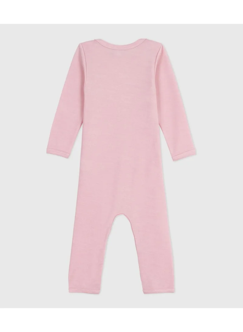 Petit Bateau Babies' long-leg wool and cotton body