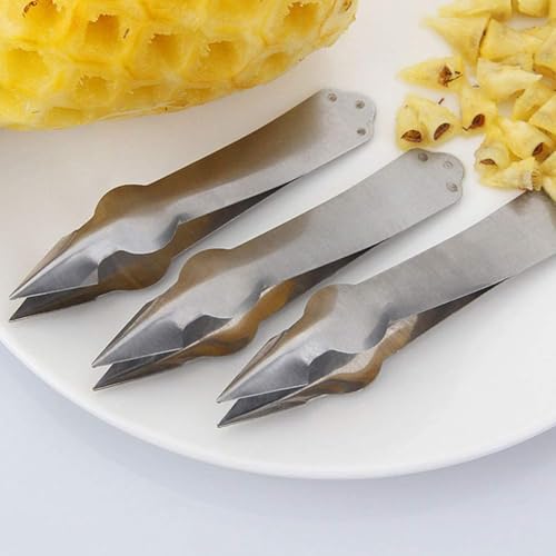 HELIMIX 3pack Convenient Seed Remover Pineapple Eye Peeler Slicer Clip Fruit Corer Kitchen Tool - Image 1