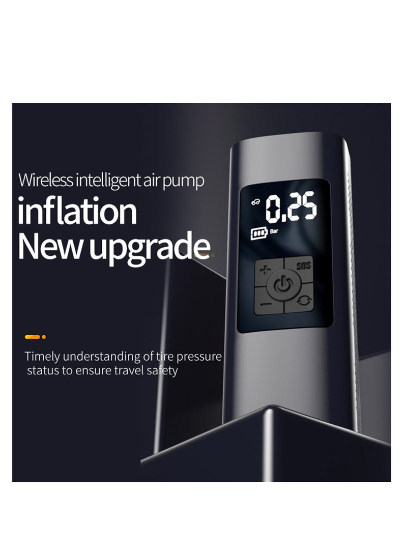 Air Compressor Tire Inflator Led Light Air Pump Portable, Tire Pump Pressure Gauge Car Tires Pressure Digital Tire, Car Air Pump Tire Electric Handheld Air Pump Smart Wireless Bicycle - Image 2
