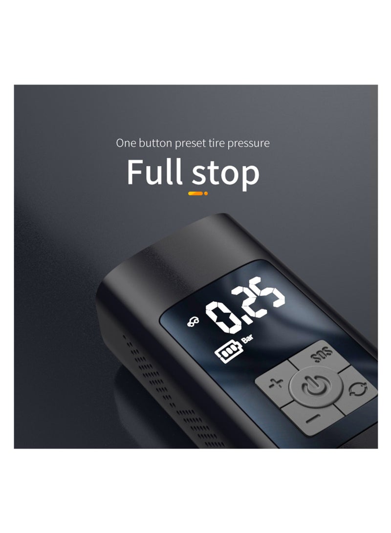 Air Compressor Tire Inflator Led Light Air Pump Portable, Tire Pump Pressure Gauge Car Tires Pressure Digital Tire, Car Air Pump Tire Electric Handheld Air Pump Smart Wireless Bicycle - Image 5