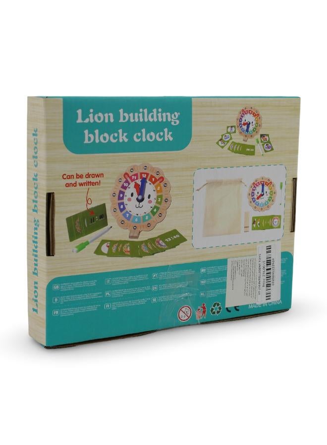 OKO Lion Building Block Clock - Image 2