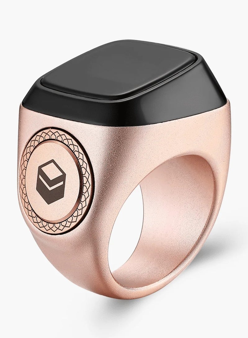 إيكيبلا عداد التسبيح الرقمي، IQIBLA SMART Zikr Ring معدني 20 مم ذهبي وردي، - Image 1