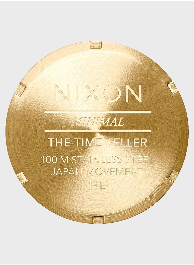 NIXON Time Teller Gold / Green Sunray Watch