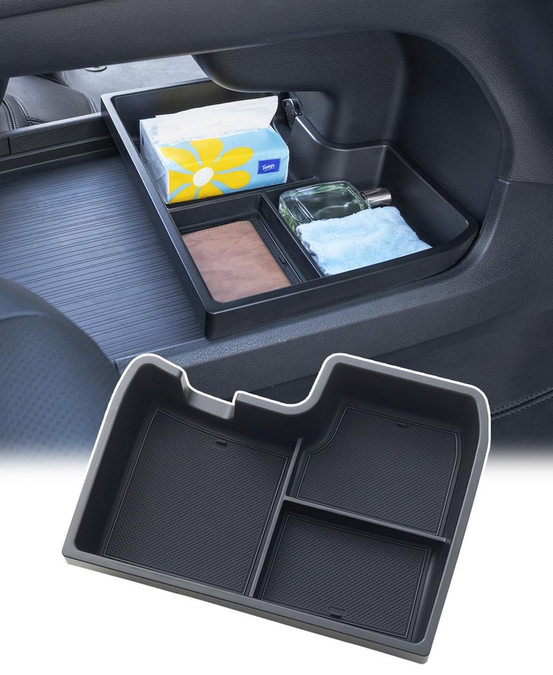 TOPINSTALL New Console Bottom Organizer Compatible with 2021-2025 Toyota Sienna Accessories, Lower Center Console Tray Interior Storage Box with Multiple Compartments - Image 1