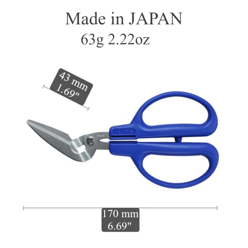 CANARY Milk Carton Scissors 6.7" Angled Craft Scissors for Milk Box, Paper Packaging, Cardstock, Paperboard, Made in JAPAN - Image 2