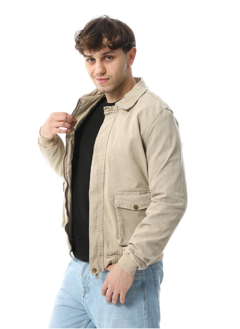 Ecru Double Pockets Casual Jacket_Beige - pzsku/Z12907A9FF6FFDE6551CCZ/45/_/1739445112/af1e288d-03f4-4132-a8ee-132e60ffa8f7