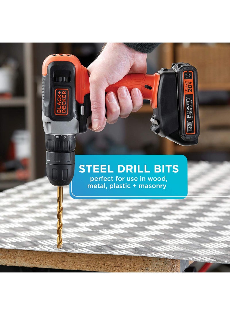 BLACK+DECKER BLACK+DECKER Drill Bit Set/Screwdriver Bit Set Combo, 109-Piece (BDA91109)  - Image 5