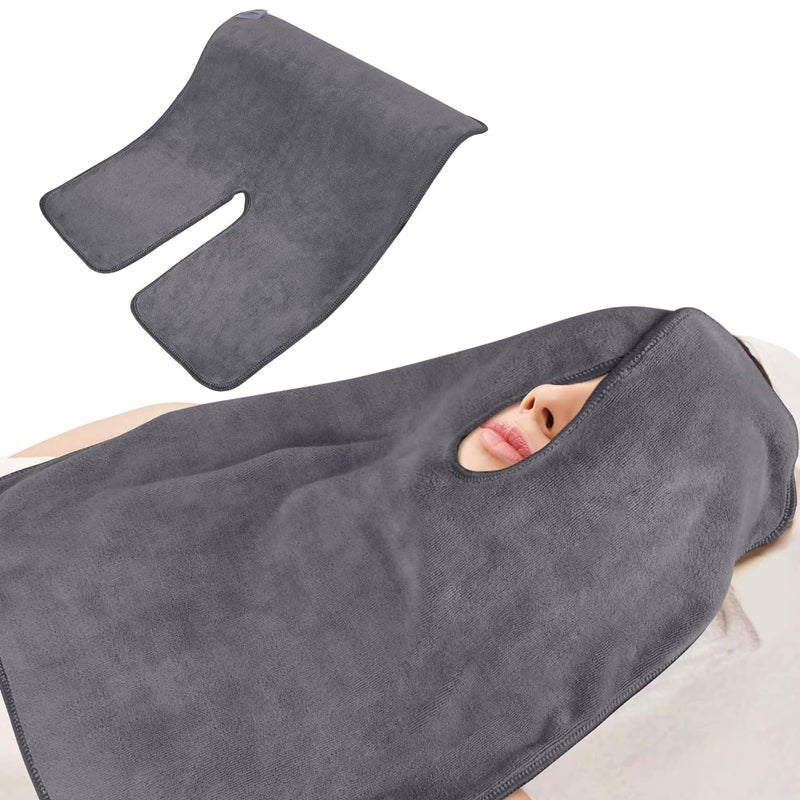 Sinland SINLAND Microfiber Esthetician Towels for Facials Mask Removing Face Wrap Soft Facial Cloth with Split Design Spa Towels for Facial Steam Massage and Cleansing