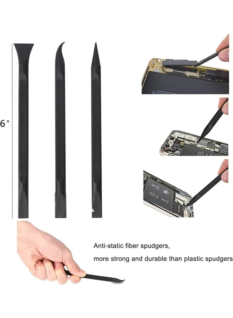 SOLARAE Sticker Scraper, Paint Plastic Scraper Carbon Fiber Multi-Purpose Scraper Non-Scratch Cleaning Tool Easy to Clean Small and Narrow Spaces and Gaps, Remove Stickers, Labels, Oil Stains, Dirt 3 Pcs - Image 4