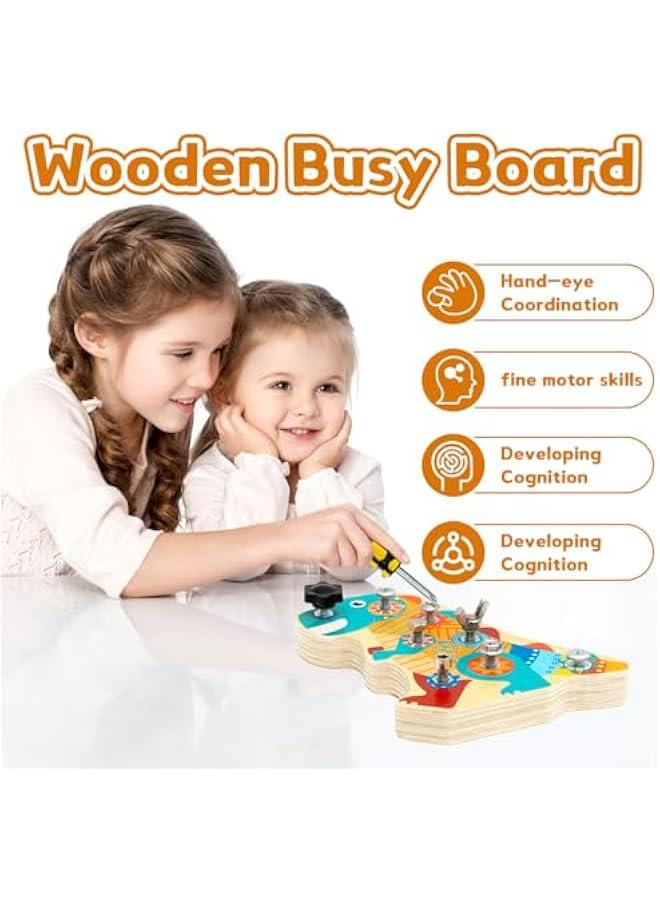 Montessori Wooden Screwdriver Board Set for Toddlers, Preschool Learning Tool Toy, STEM Fine Motor Skills Development Toy for Boys and Girls - Image 2