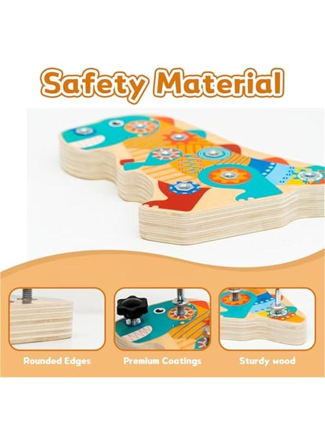 Montessori Wooden Screwdriver Board Set for Toddlers, Preschool Learning Tool Toy, STEM Fine Motor Skills Development Toy for Boys and Girls - Image 3