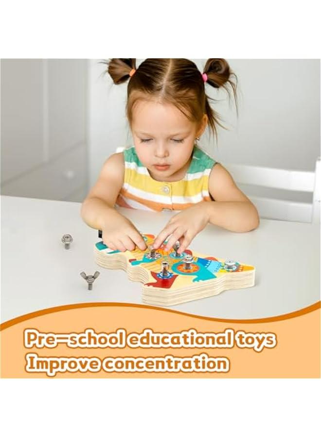 Montessori Wooden Screwdriver Board Set for Toddlers, Preschool Learning Tool Toy, STEM Fine Motor Skills Development Toy for Boys and Girls - Image 5