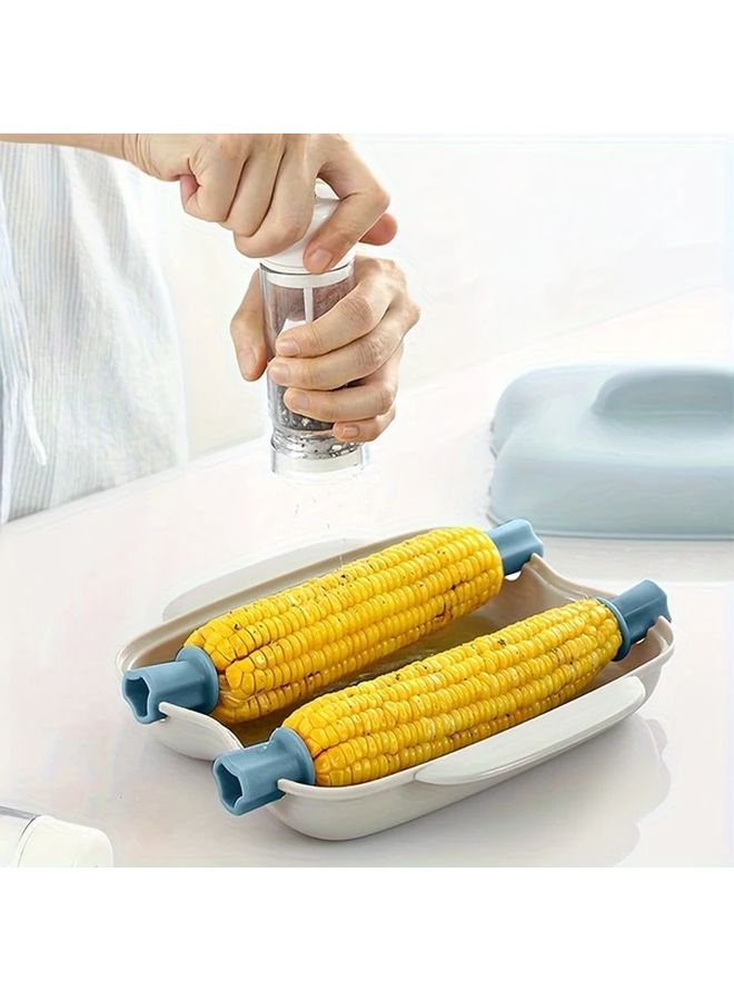 وعاء تبخير الذرة في الميكروويف من البلاستيك سهل التنظيف للطبخ الصحي في مطبخ المنزل - Image 4