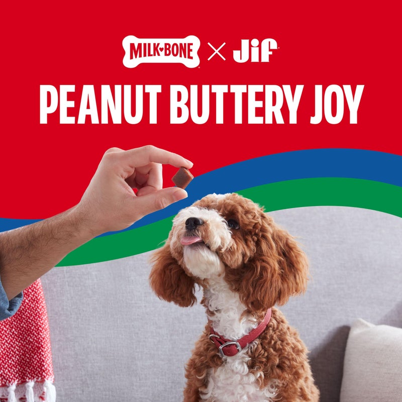 Milk-Bone Peanut Buttery Bites, Soft Dog Treats with Jif Peanut Butter & Real Bacon, 11.8 Oz. Bags - Image 5