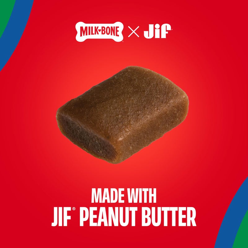 Milk-Bone Peanut Buttery Bites, Soft Dog Treats with Jif Peanut Butter & Real Bacon, 11.8 Oz. Bags - Image 4