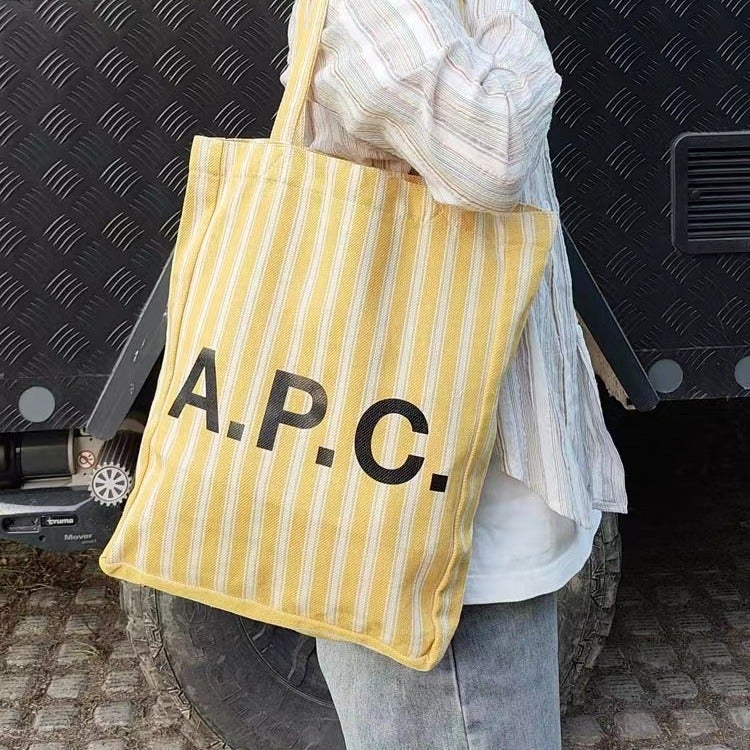 Korean Apc Tote Bag Shoulder Bag Handbag Shopping Bag Handbag Tote Large Capacity Niche New Style - Image 2