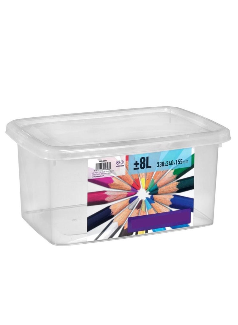 Clear Plastic Storage Box 8L Spain