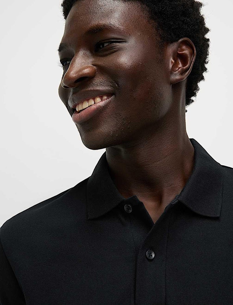 Marks & Spencer The Ultimate Pique Polo Shirt Black - Image 2