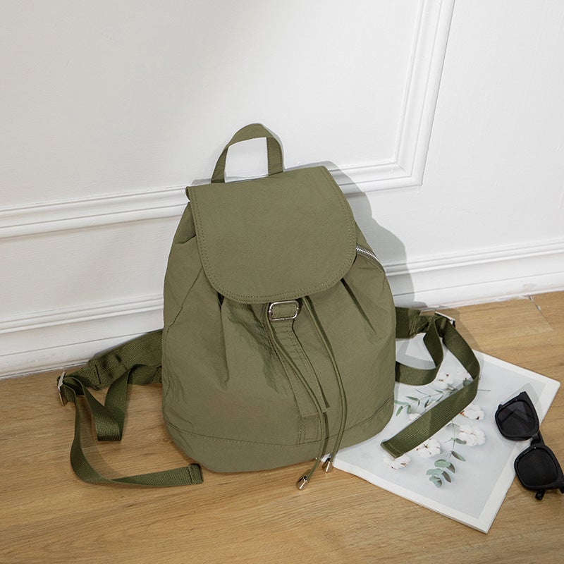 South Korea Backpack Fashionable Simple Female College Student Backpack Travel Large Capacity Lightweight Nylon Bag - Image 3