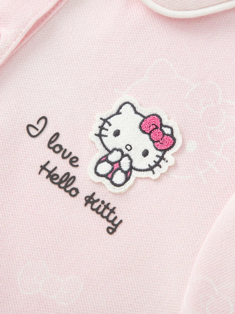 Balabala Toddler Girl Lapel short-sleeved T-shirt