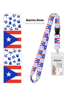 Cruise On Puerto Rico Flag Lanyard [2-Pack] Lanyards With Id Holder, Key Ring & Retractable Reel For Cruises And Travel In 2024 & 2025  - Image 5
