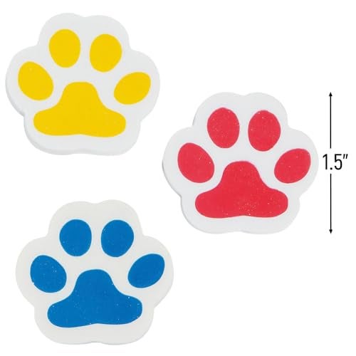 Fun Express Pawprint Erasers - 24 Pieces - Educational and Learning Activities for Kids - Image 3