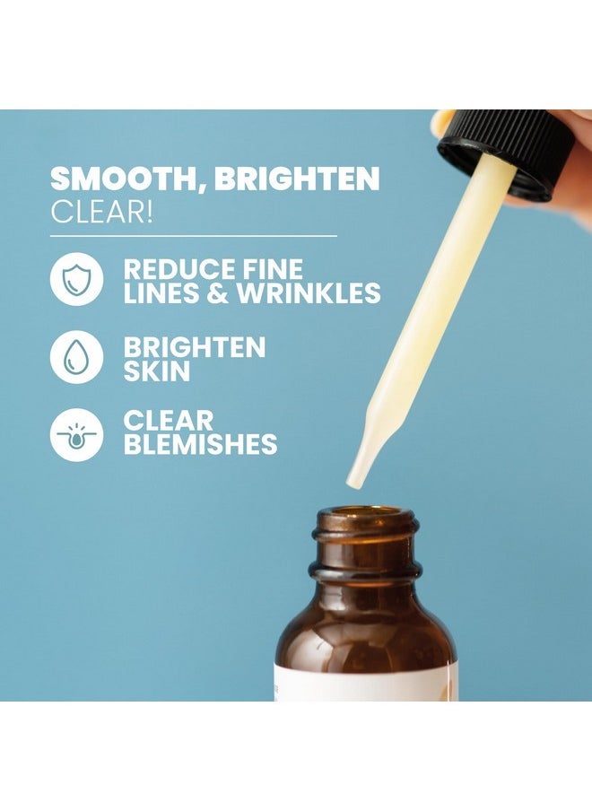 Eva Naturals - Vitamin C Serum for Face - Skin Clearing Serum with Salicylic Acid Retinol, Niacinamide and Hyaluronic Acid - Skin Brightening Acne Serum - Anti Aging Dark Spot Treatment(1 oz) - Image 1