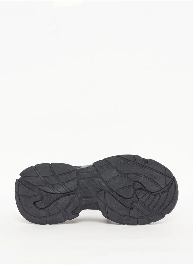 Styli Color Block Graphic Cut Out Chunky Sole Sneakers