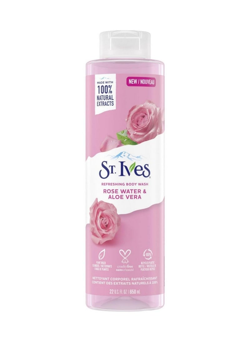 St. lves ST IVES 650ML BODY WASH ROSE&ALOEVERA