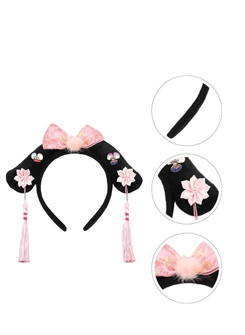 Loquat Qing Dynasty Headdress, Chinese Princess Headband Royal Crown Hat Hairband for Stage Performance Prop Carnival Costume Accessories, 1 Pcs - Image 4