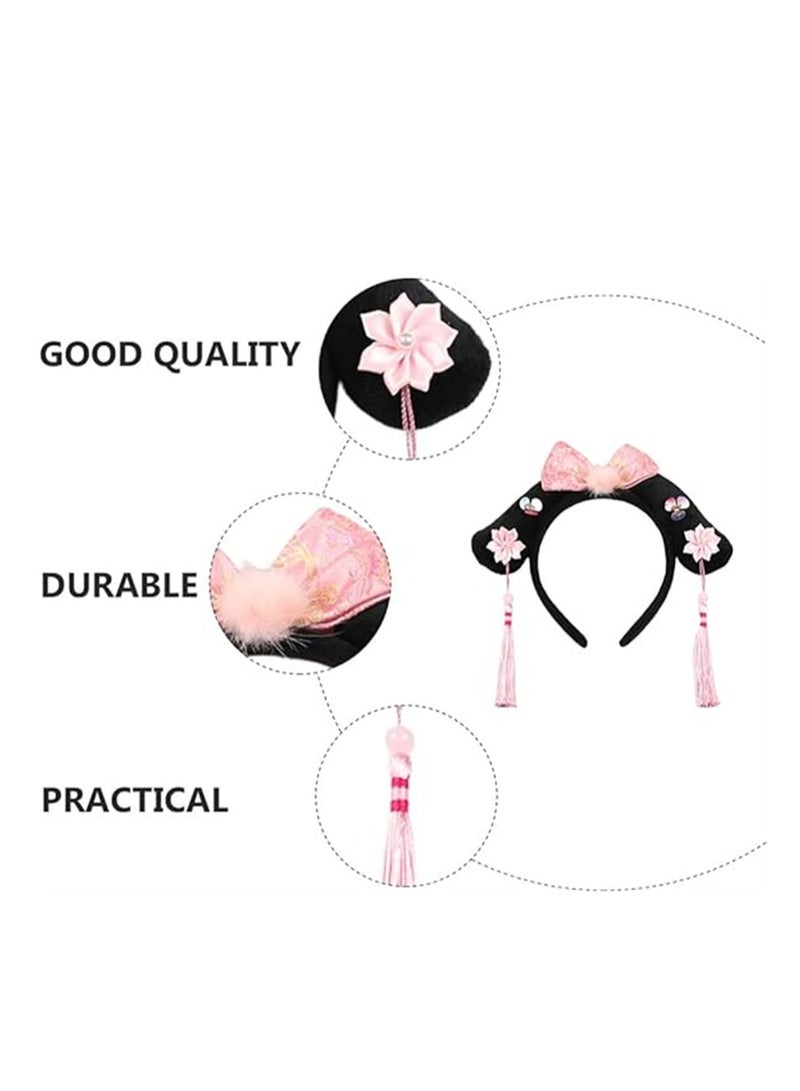 Loquat Qing Dynasty Headdress, Chinese Princess Headband Royal Crown Hat Hairband for Stage Performance Prop Carnival Costume Accessories, 1 Pcs - Image 5